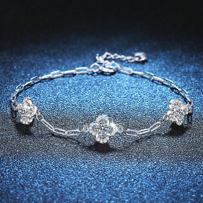 [AM]TRIPLE-CLOVER MOISSANITE BRACELET