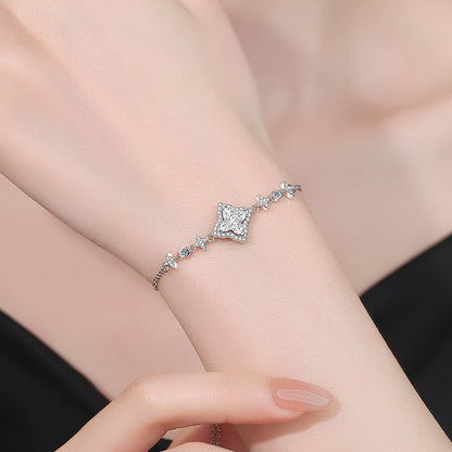 [AM]MARQUISE-CLOVER MOISSANITE BRACELET
