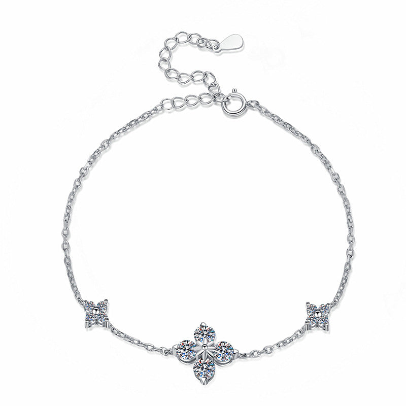 [AM]CLOVER LUCKY CHARM MOISSANITE BRACELET