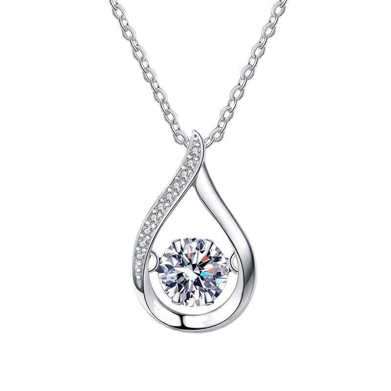[AM]DANCING WATER DROP MOISSANITE NECKLACE