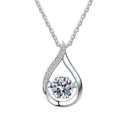 [AM]DANCING WATER DROP MOISSANITE NECKLACE