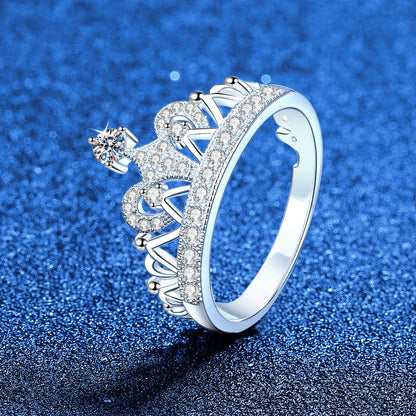 [AM]DREAMY CROWN MOISSANITE RING - 1.2CT ELEGANT PRINCESS STYLE