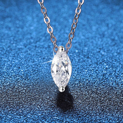[AM]SOPHISTICATED MARQUISE-CUT MOISSANITE PENDANT NECKLACE