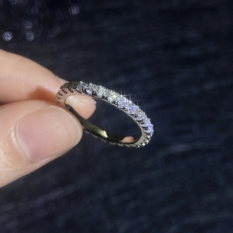 [AM]DAINTY 0.87CT FULL ETERNITY MOISSANITE RING
