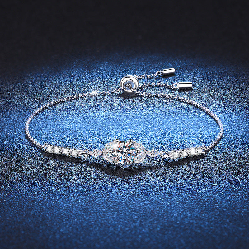 [AM]BLOOMING STAR-FLOWER MOISSANITE BRACELET
