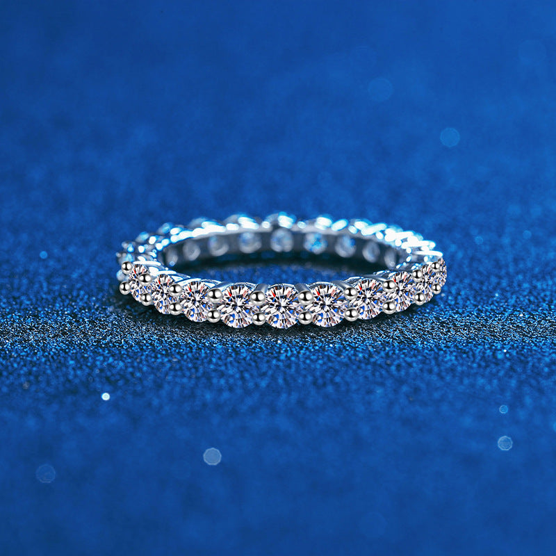 [AM]LUXURIOUS 2.2 CARAT FULL ETERNITY MOISSANITE RING
