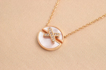 [AM]JEUX DE ROSE GOLD DIAMOND NECKLACE
