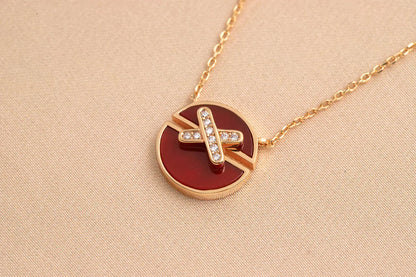 [AM]JEUX DE ROSE GOLD DIAMOND NECKLACE