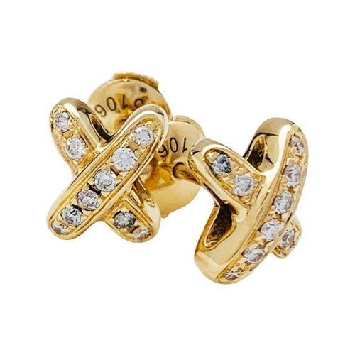[AM]JEUX DE GOLD DIAMOND EARRINGS