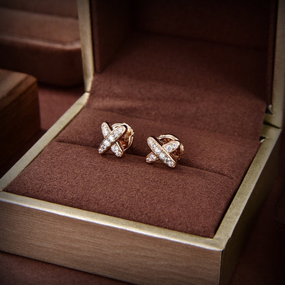 [AM]JEUX DE GOLD DIAMOND EARRINGS