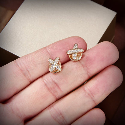 [AM]JEUX DE GOLD DIAMOND EARRINGS
