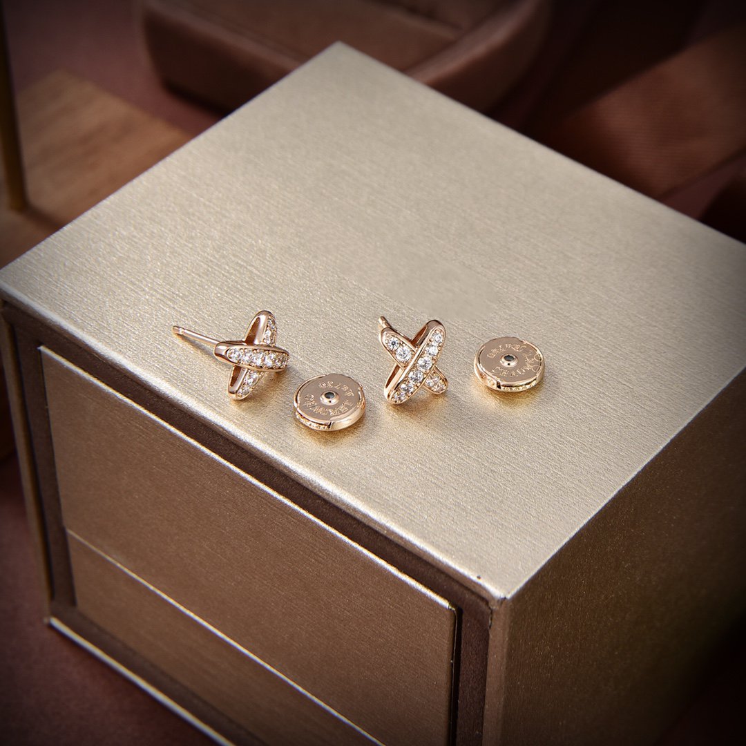 [AM]JEUX DE GOLD DIAMOND EARRINGS
