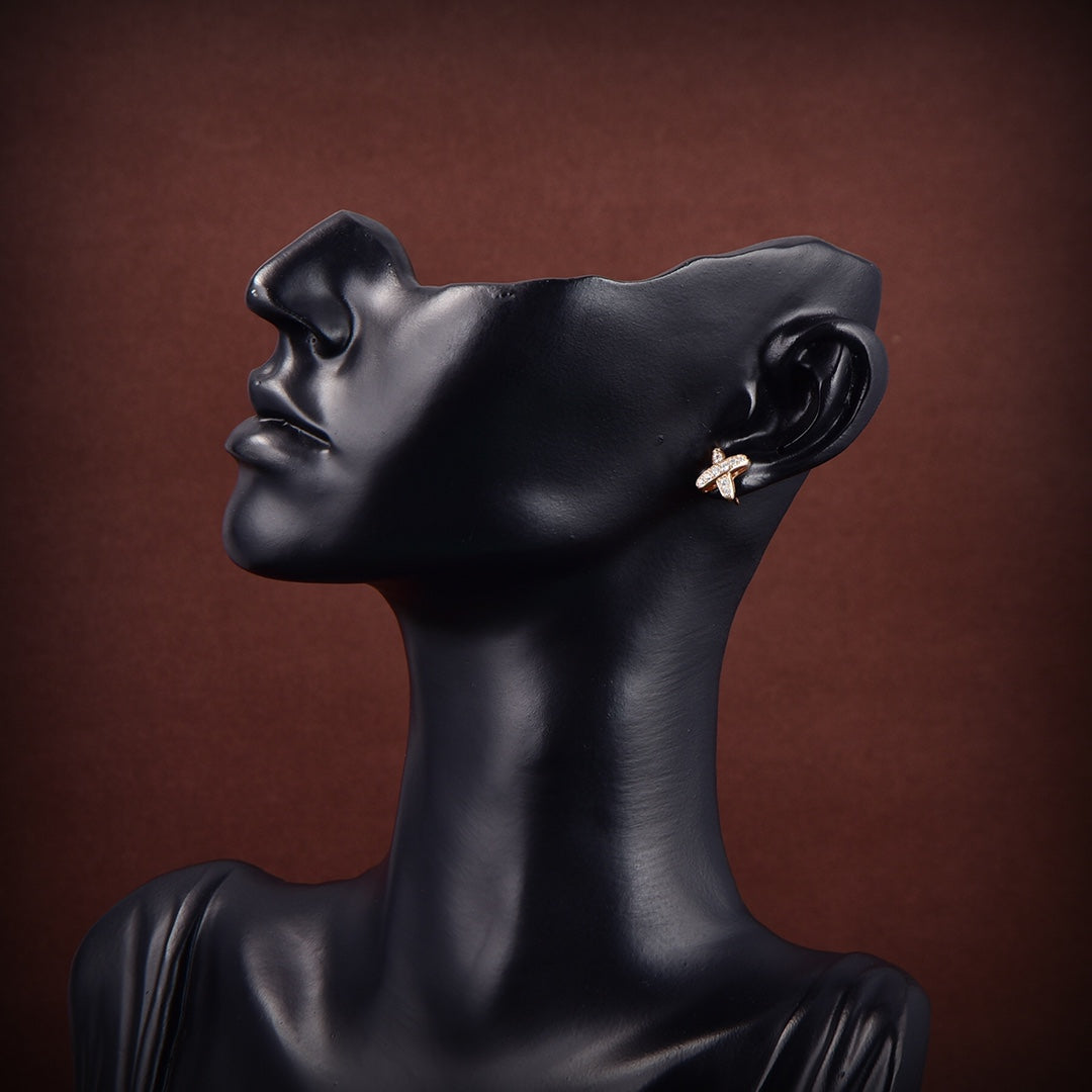 [AM]JEUX DE GOLD DIAMOND EARRINGS