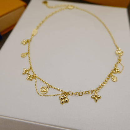 [AM]BLOOMING SUPPLE NECKLACE BRASS