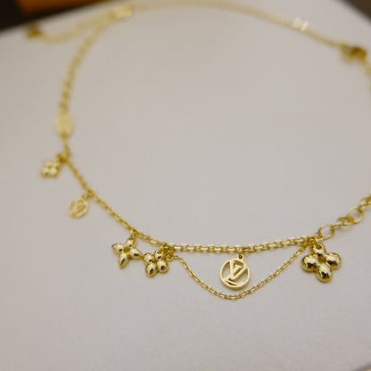 [AM]BLOOMING SUPPLE NECKLACE BRASS