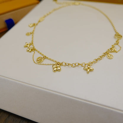 [AM]BLOOMING SUPPLE NECKLACE BRASS
