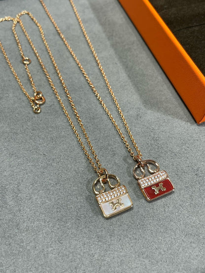 [AM]H CIRCE MOISSANITE PENDANT NECKLACE GOLD