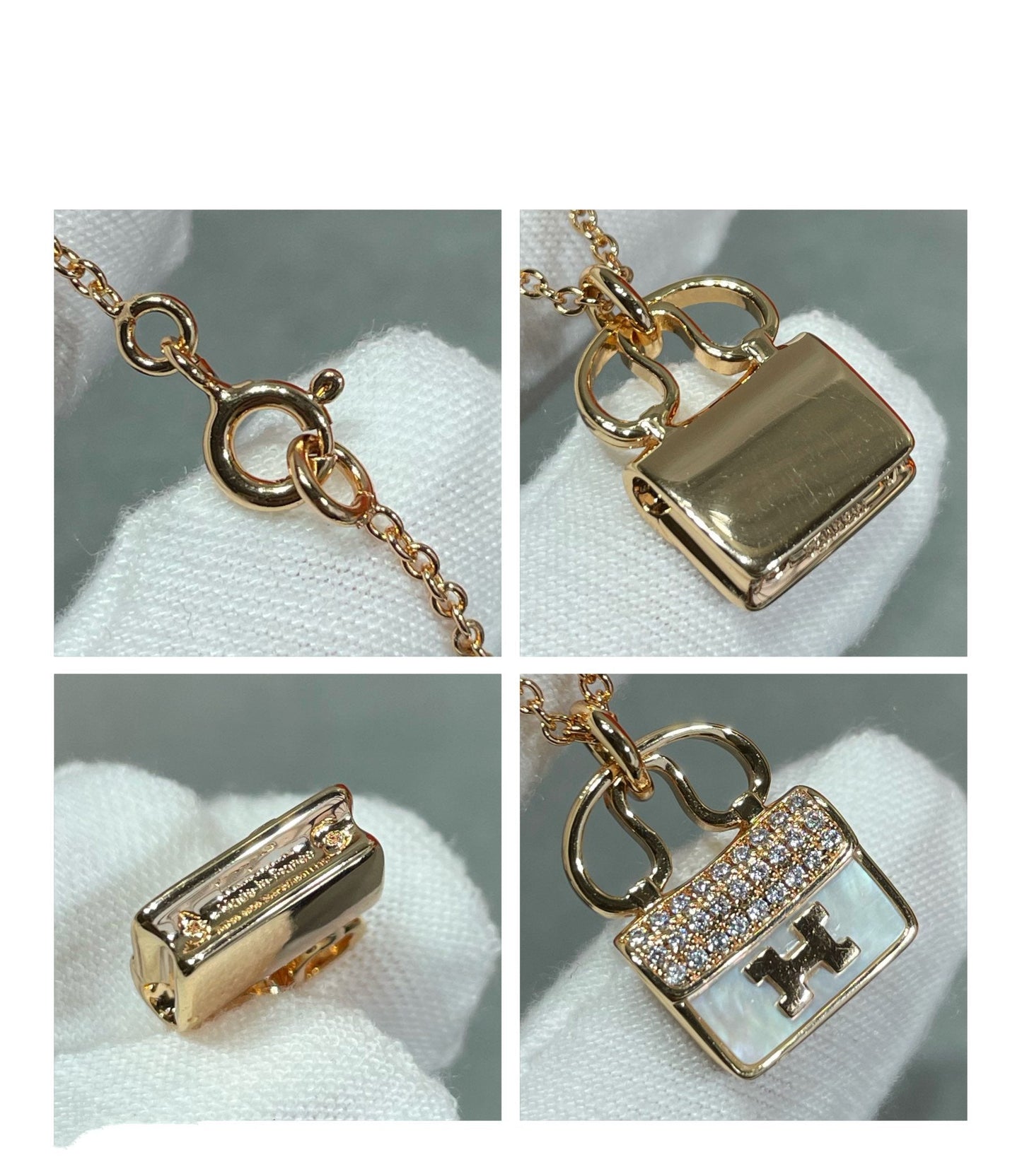 [AM]H CIRCE MOISSANITE PENDANT NECKLACE GOLD