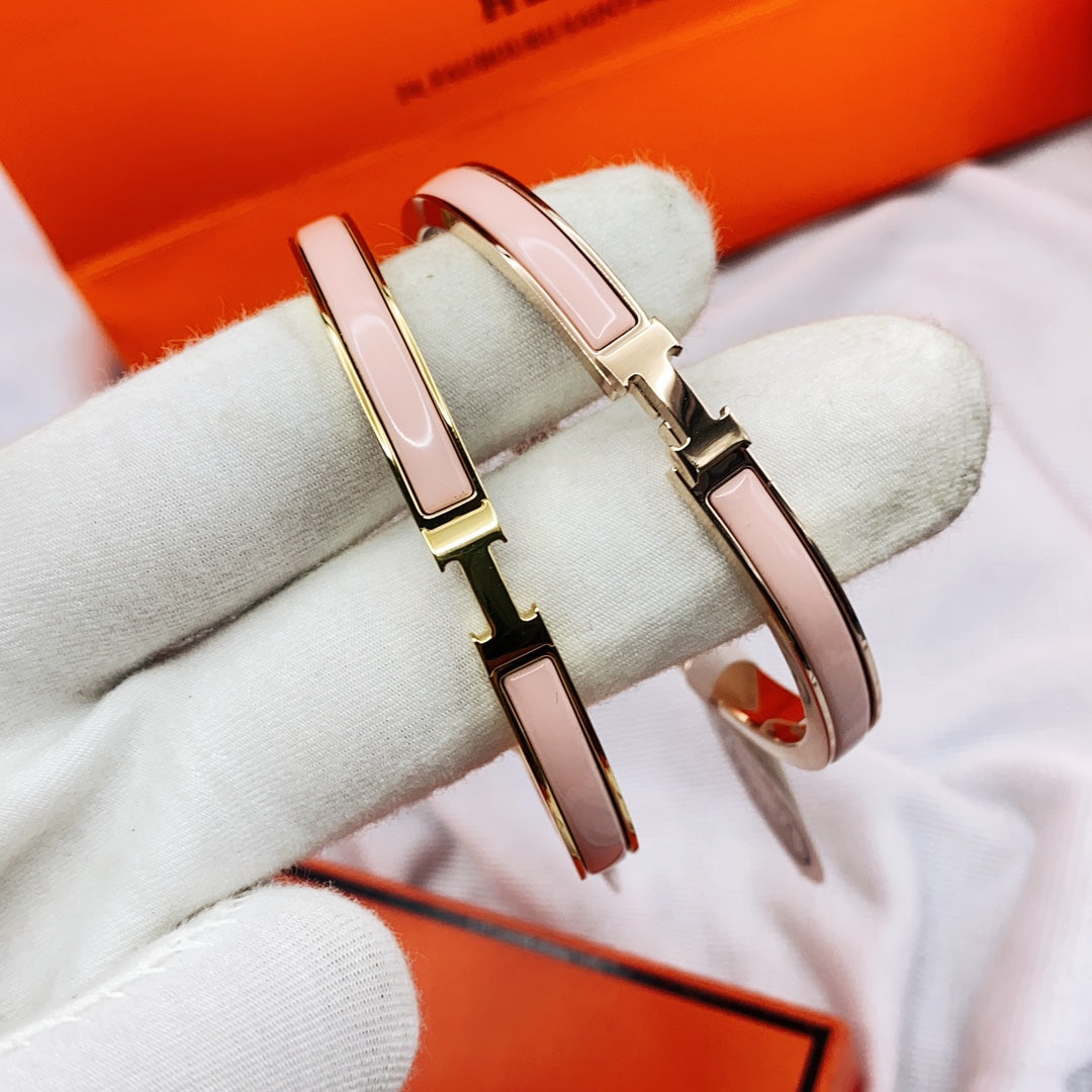 [AM]CLASSIC HM CLIC  PINK 8MM ENAMEL BRACELET