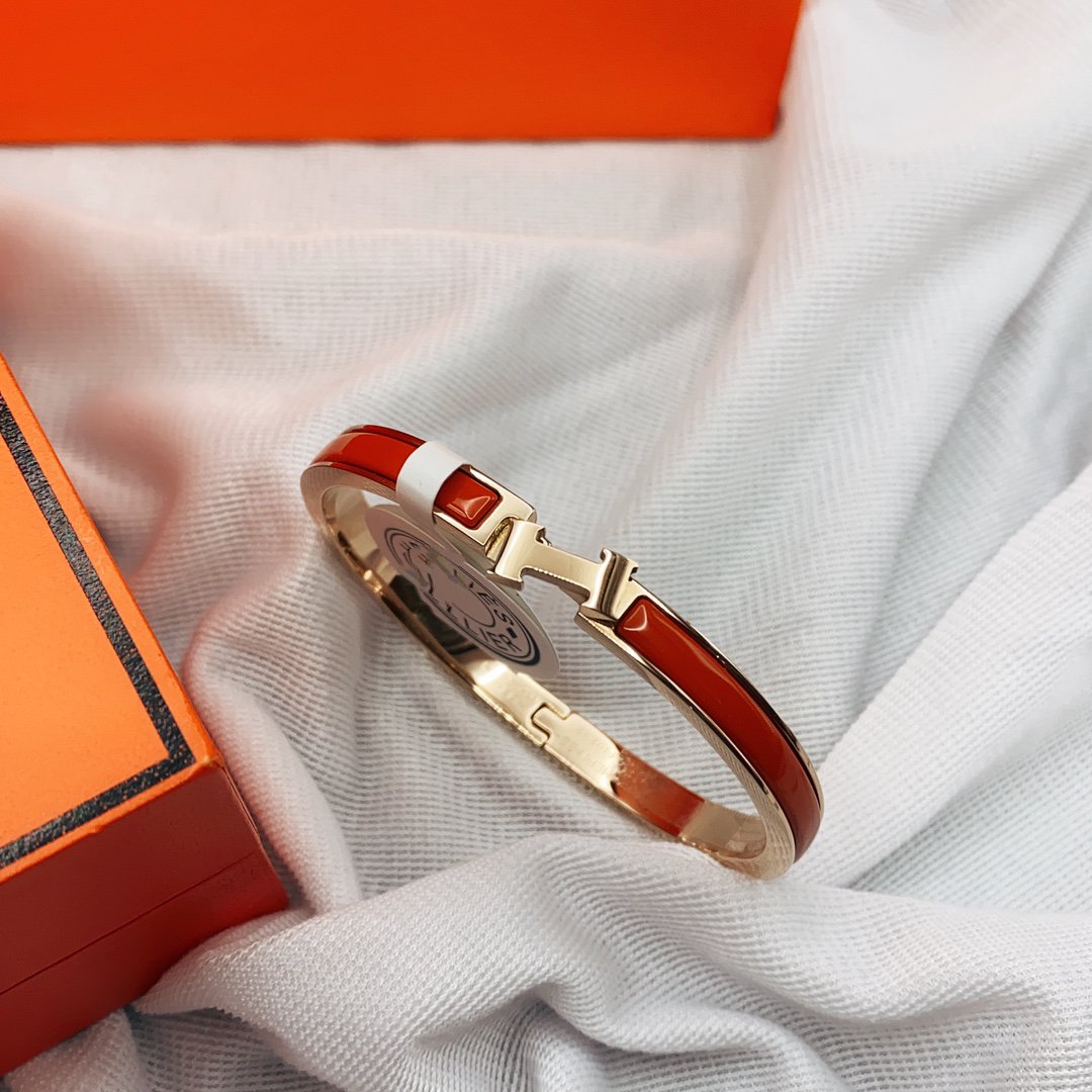[AM]CLASSIC HM CLIC RED 8MM ENAMEL BRACELET