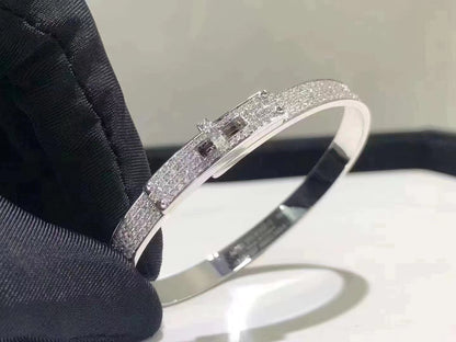 [AM]HM KELLY BRACELET IN SILVER AND FULL PAVE DIAMOND