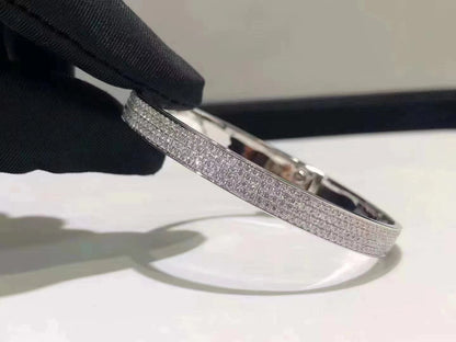 [AM]HM KELLY BRACELET IN SILVER AND FULL PAVE DIAMOND