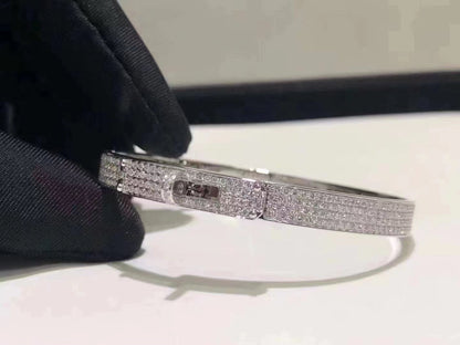 [AM]HM KELLY BRACELET IN SILVER AND FULL PAVE DIAMOND