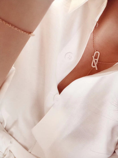 [AM]HM FIRE PIG NOSE NECKLACE TRENDY STREET