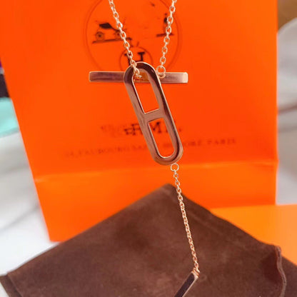[AM]HM NECKLACE PLATINUM ROSE GOLD DIAMOND