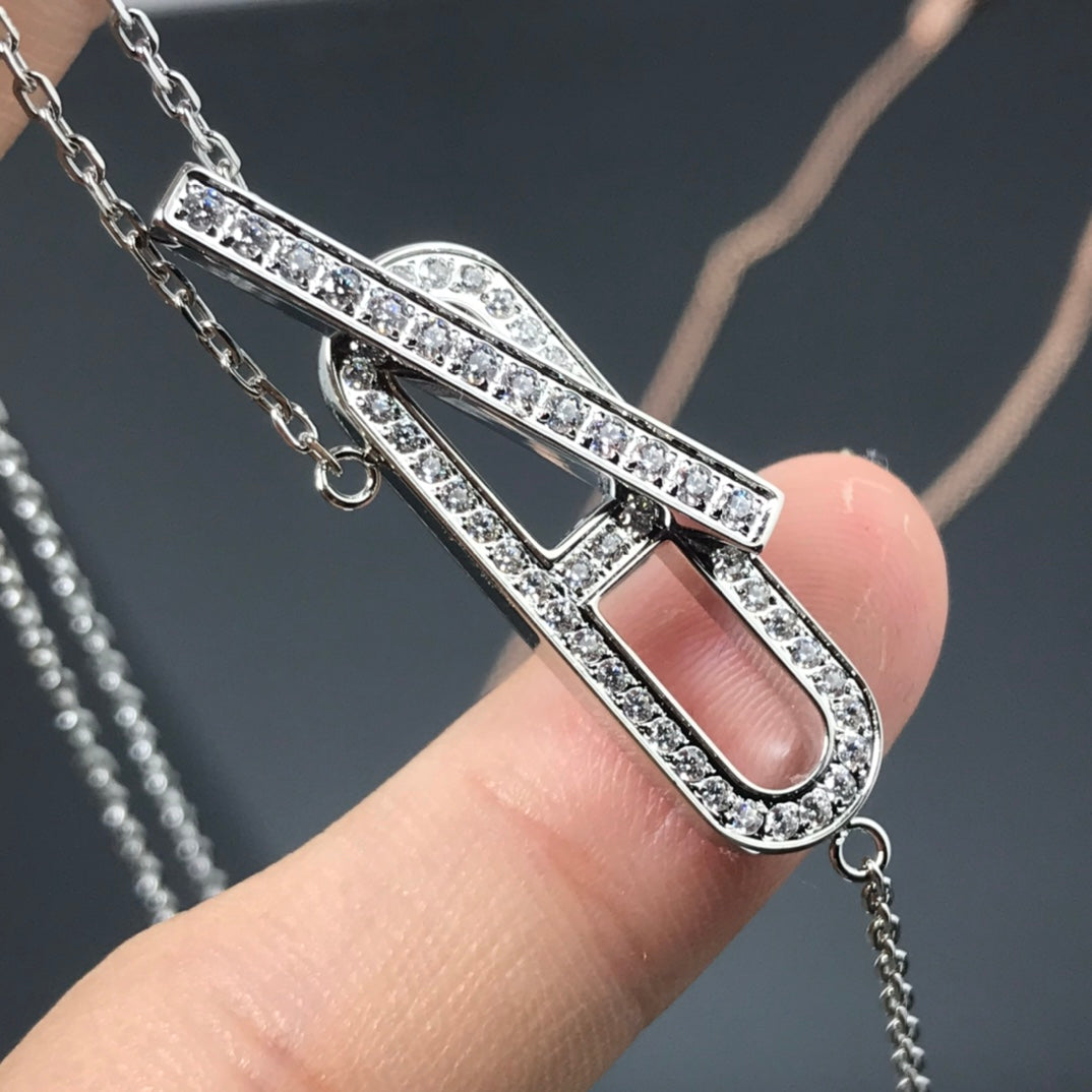 [AM]HM NECKLACE PLATINUM ROSE GOLD DIAMOND