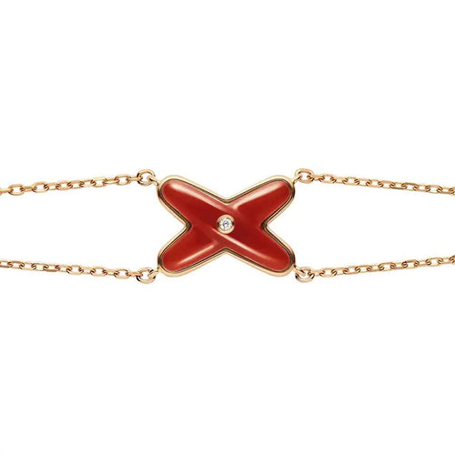 [AM]JEUX BRACELET CARNELIAN ROSE GOLD 1 DIAMOND