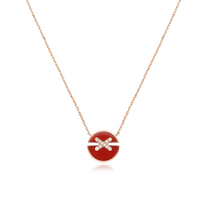 [AM]JEUX DE ROSE GOLD DIAMOND NECKLACE