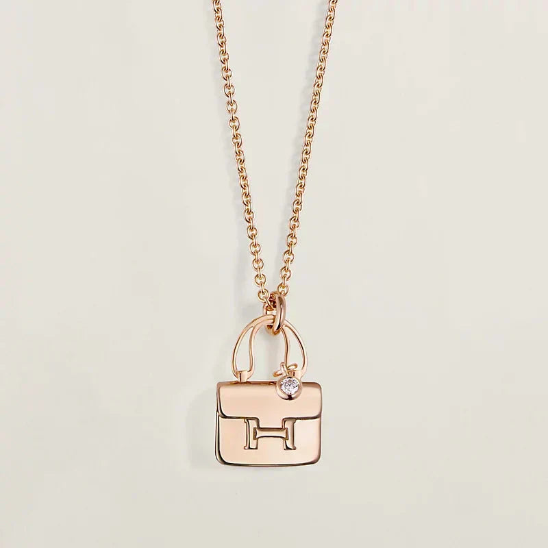 [AM]AMULETTE PEDANT ROSE GOLD NECKLACE