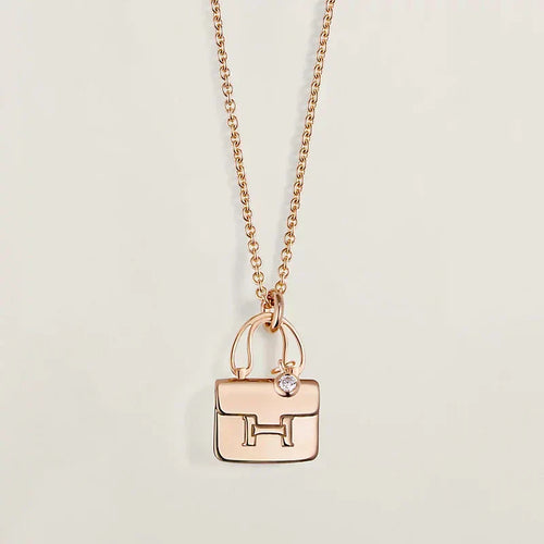 [AM]AMULETTE PEDANT ROSE GOLD NECKLACE