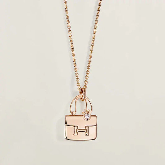[AM]AMULETTE PEDANT ROSE GOLD NECKLACE