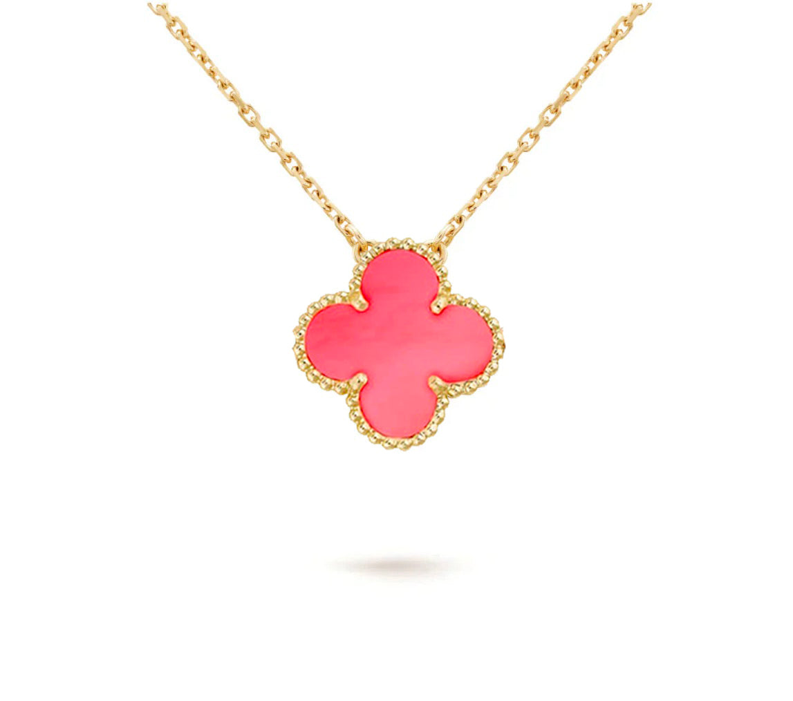 [AM]15MM CLOVER FLOWER PENDANT NECKLACE COLLECTION