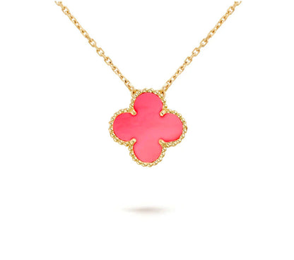 [AM]15MM CLOVER FLOWER PENDANT NECKLACE COLLECTION