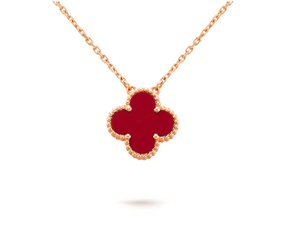 [AM]15MM CLOVER FLOWER PENDANT NECKLACE COLLECTION
