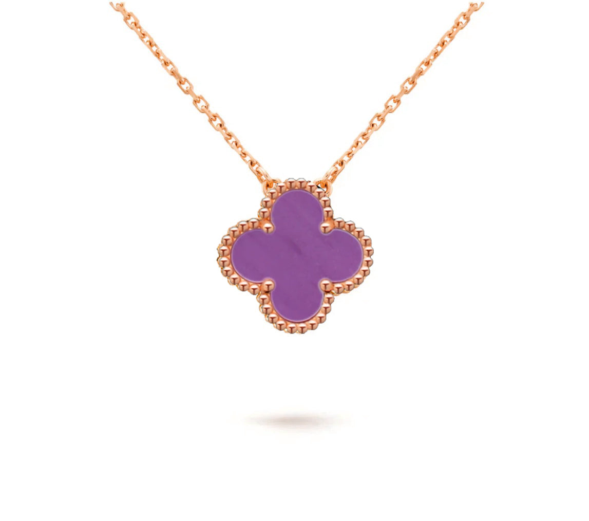 [AM]15MM CLOVER FLOWER PENDANT NECKLACE COLLECTION