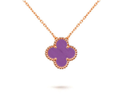 [AM]15MM CLOVER FLOWER PENDANT NECKLACE COLLECTION