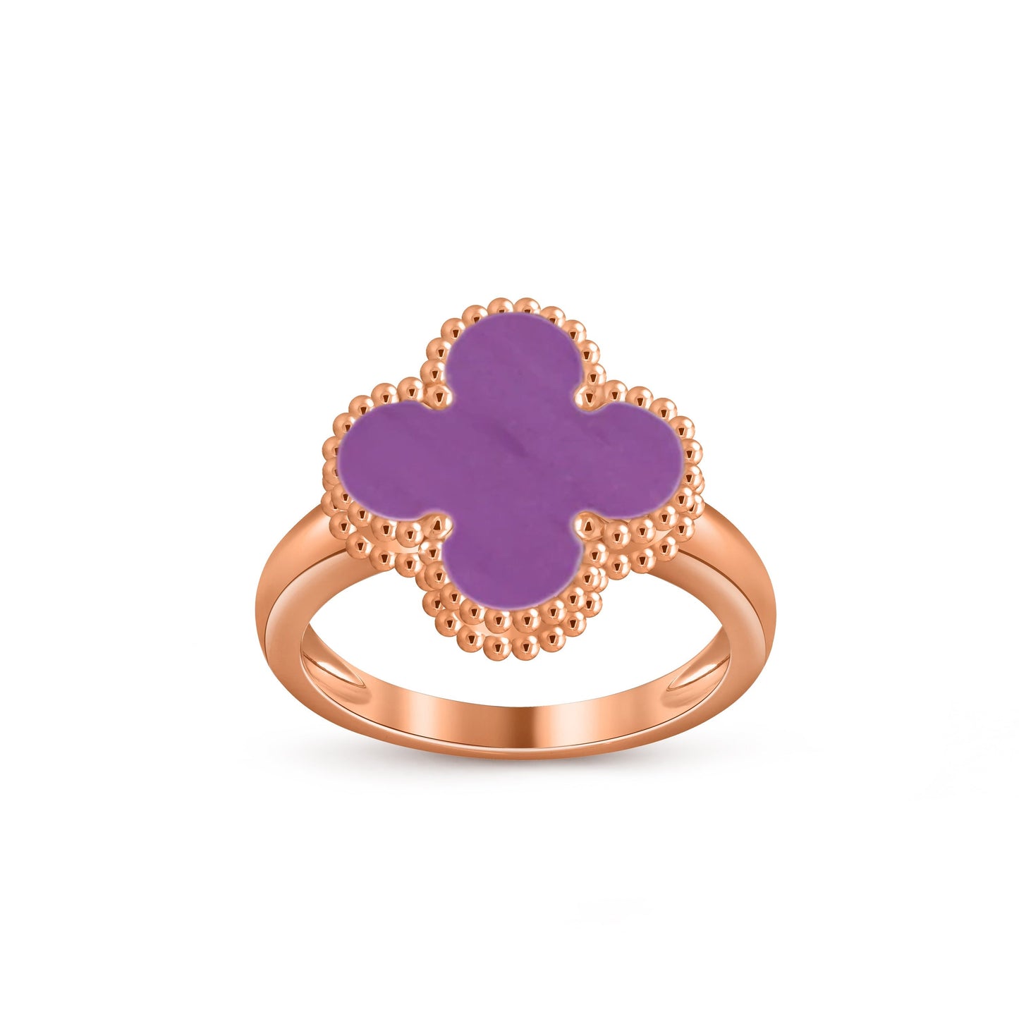 [AM]LUCKY CLOVER VINTAGE ROSE GOLD RING COLLECTION
