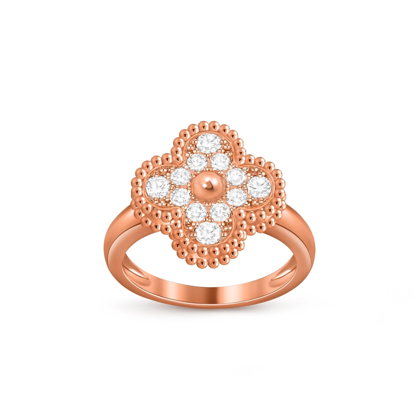 [AM]LUCKY CLOVER VINTAGE ROSE GOLD RING COLLECTION