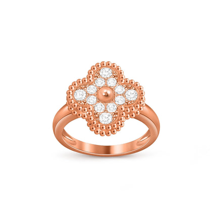 [AM]LUCKY CLOVER VINTAGE ROSE GOLD RING COLLECTION