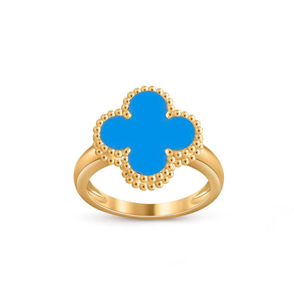 [AM]LUCKY CLOVER VINTAGE GOLD RING COLLECTION