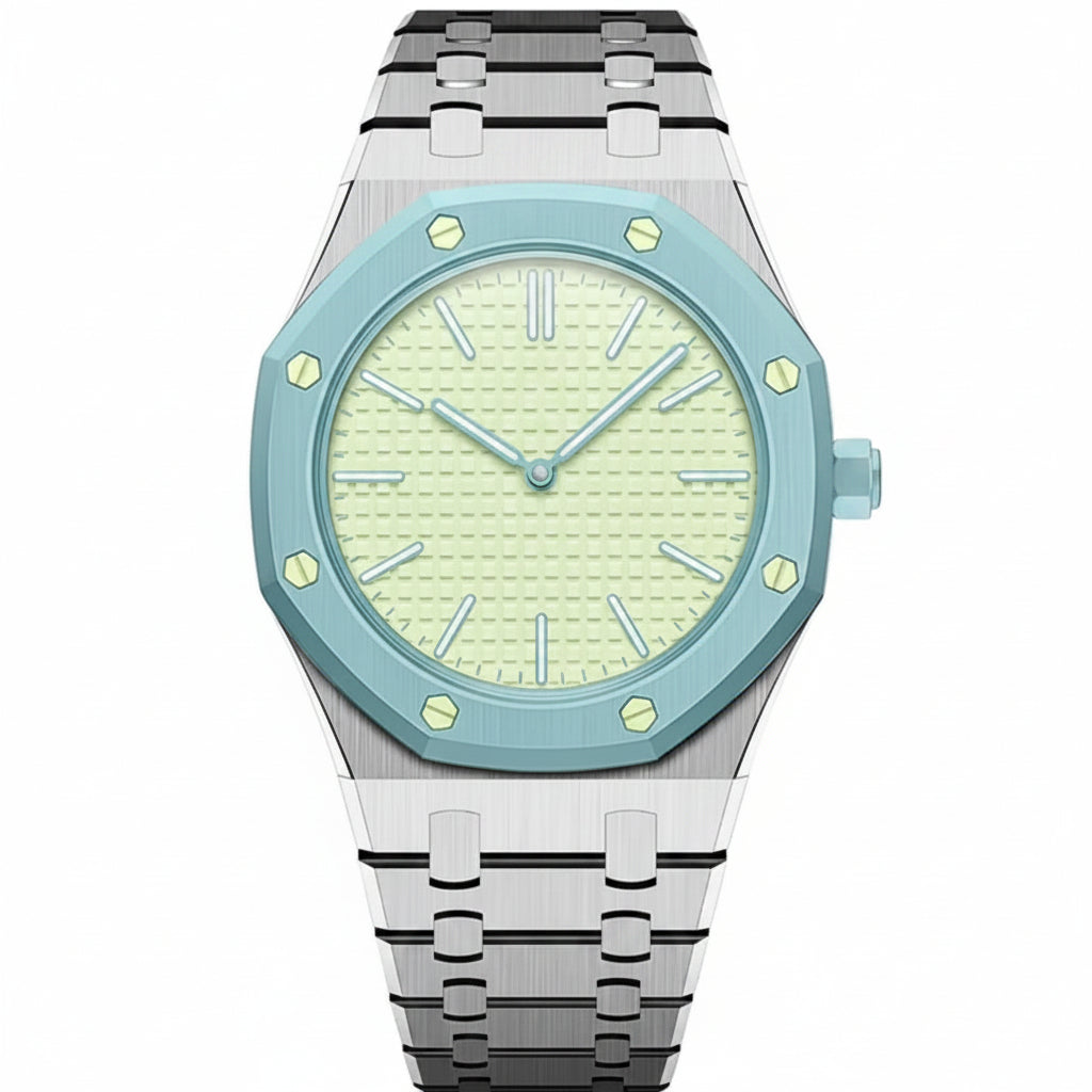[AM]OAK POP EXCLUSIVE SILVER STEEL STRAP