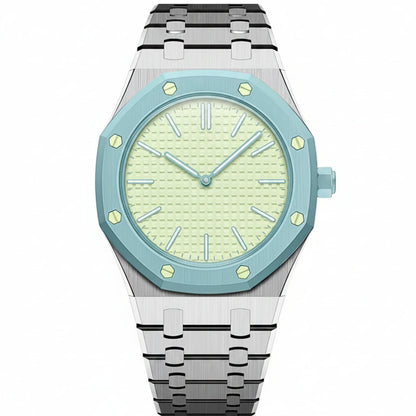 [AM]OAK POP EXCLUSIVE SILVER STEEL STRAP