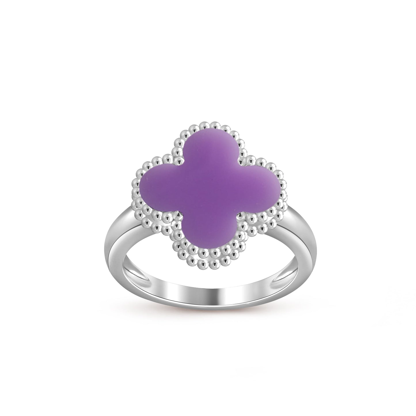 [AM]LUCKY CLOVER VINTAGE WHITE GOLD RING COLLECTION