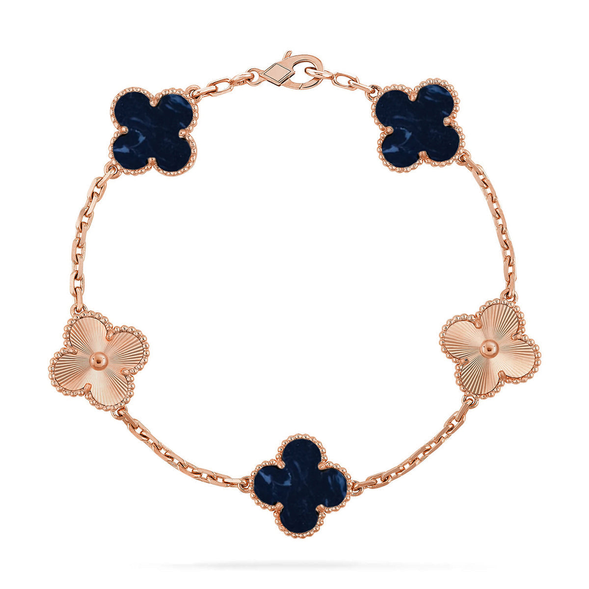 [AM]LUCKY CLOVER 5-MOTIF BRACELET - PIETERSITE COLLECTION