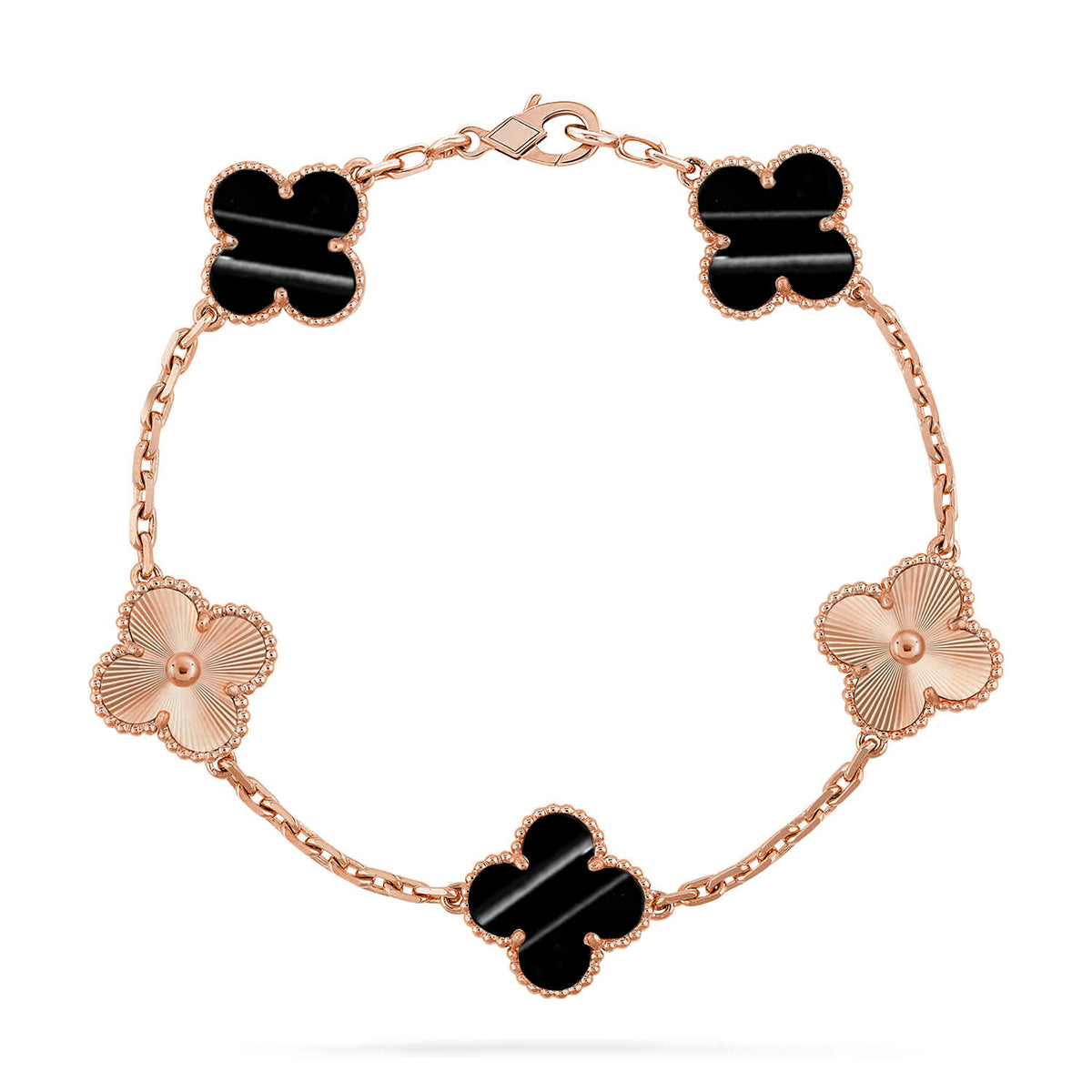 [AM]LUCKY CLOVER 5-MOTIF BRACELET - PULSE STONE COLLECTION