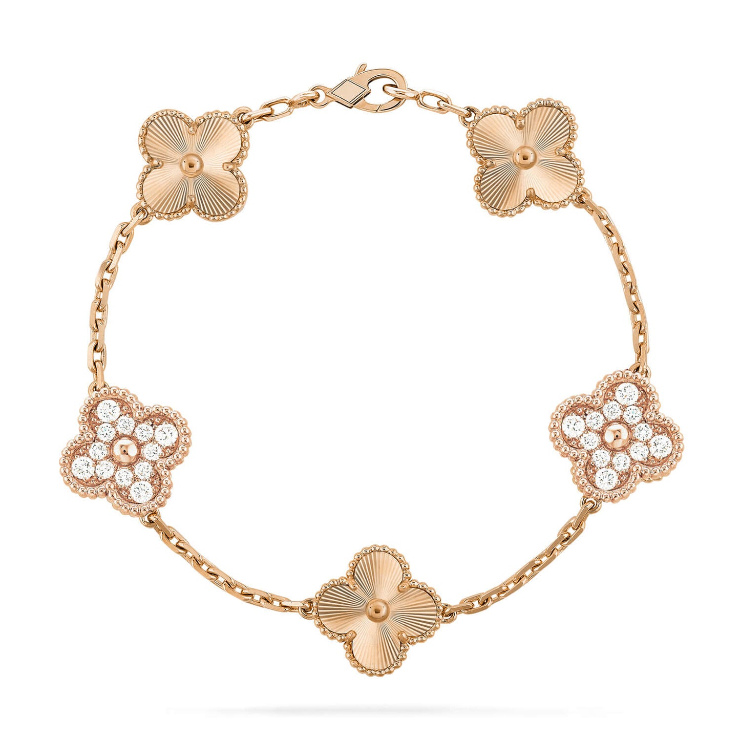 [AM]LUCKY CLOVER 5-MOTIF BRACELET - LASER COLLECTION